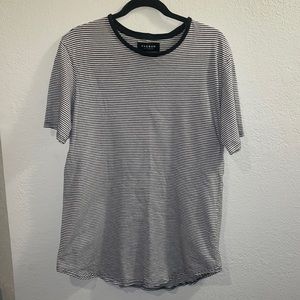 Pacsun Black & White Striped Shirt Sleeve Shirt Sz. Medium